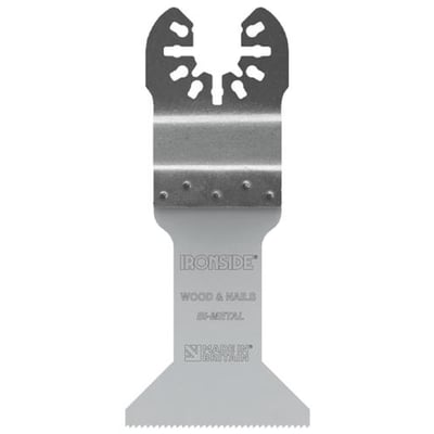 Ironside savklinge til multicut på 44 mm med åbent hulmønster og bred, fintandet skærekant.