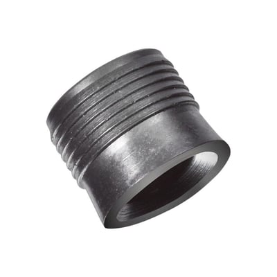 Sort Refco-neoprenpakning P-509/10 til 1/4" SAE, vist skråt med riller omkring kroppen og en åbning med indvendigt gevind.