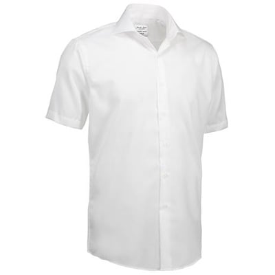Seven Seas business skjorte i hvid Fine Twill, str. 4XL, med kort ærme og Non Iron-finish på neutral baggrund.