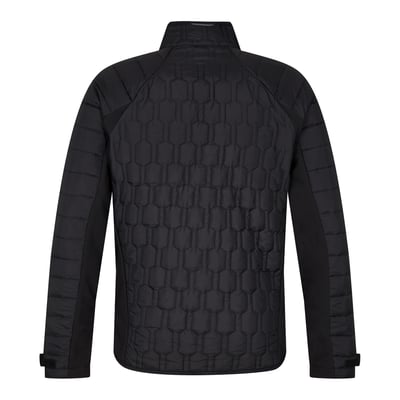 Engel jakke model 1371-604 i sort, størrelse 2XL, set bagfra med quiltet mønster på kroppen og glatte ærmer.