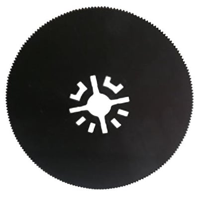 Ironside rund multicutter-savklinge i sort med Starlock-optag, Ø 80 mm, HSS M2 og 200T-fortanding.