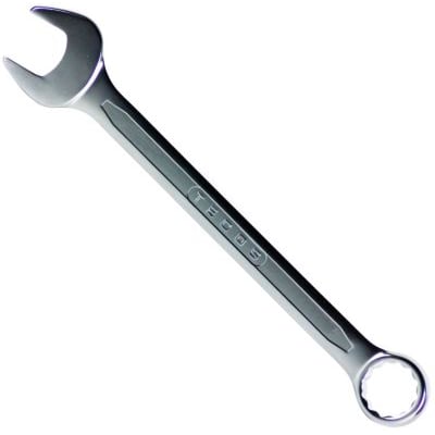 Tecos ringgaffelnøgle, 38 mm, TCW-38, fremstillet i blankpoleret Chrom Vanadium stål med silkemat overflade og 12-kant.