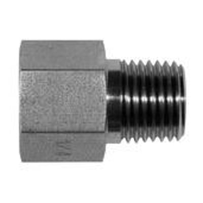 Syrefast overgang SO50041, 1/4" x 3/8", med G-R gevind af syrefast stål W.1.4571.