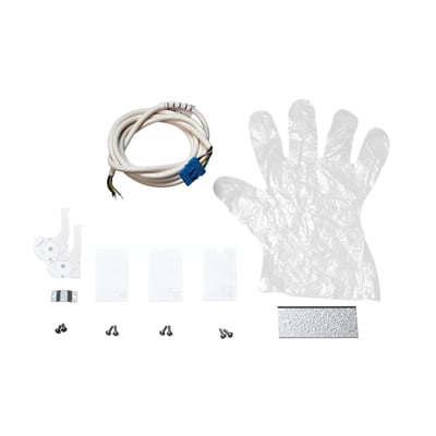 SG Armaturen Lineal T-ceiling start kit i hvid med kabel, monteringsbeslag, skruer og engangshandske.