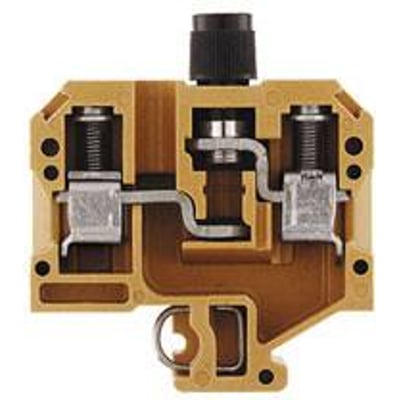 Weidmüller Sikringsklemme SAKS 1/G25 i beige plast med skrueterminal for 10 mm² ledere, 500VAC/DC.