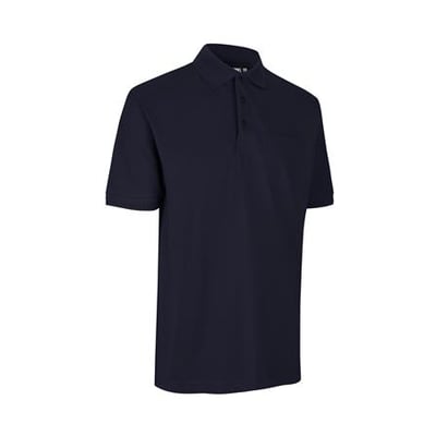 ID Identity Pro Wear poloshirt i navyblå, størrelse 4XL, med kort ærme og brystlomme.
