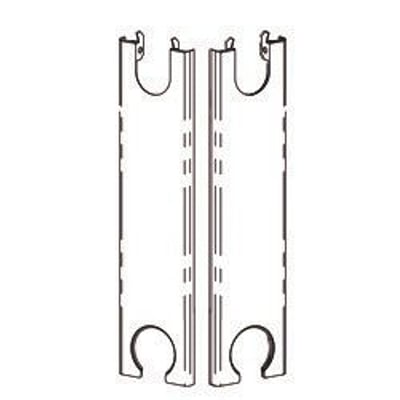 Hudevad endegavl sæt til radiator type 22, 200mm, til Compact 4, 6 og P4 radiatorer, vist med tydelige monteringsdetaljer.