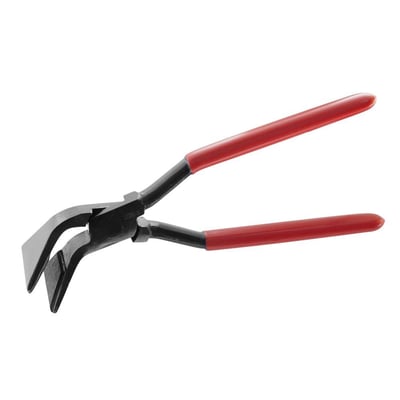 Stubai falstang med 45 graders vinkel, 60 mm kæbebredde og røde PVC-greb, vist mod hvid baggrund.