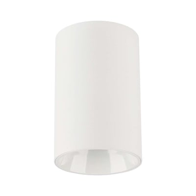 V-TAC Pro rund spotlight i hvid aluminium med GU10 fatning, monteret på en neutral baggrund.