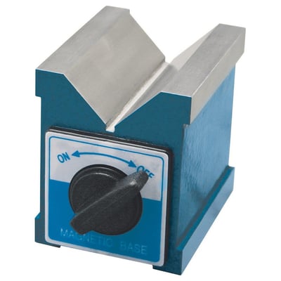 Diesella prismemagnet med 60 kg holdekraft, 70x60x70mm, med on/off funktion og 90° V-spor.