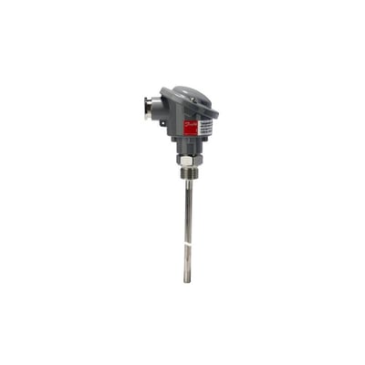 Danfoss MBT 5252 temperaturføler med 100mm stik, type B tilslutning og isoleret stikboks.