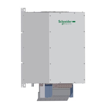 Schneider Electric passivt filter 450A, 400V, 50Hz, THDi 10% til ATV600, N4 og N4E monteringsenhed med tydeligt Schneider Electric logo.