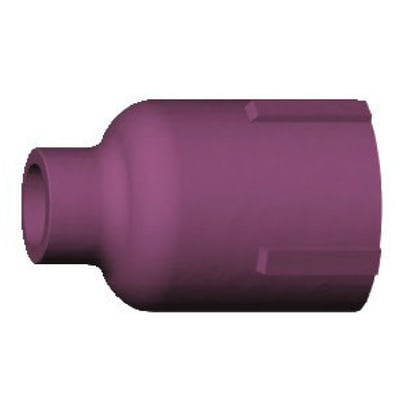 Sidevisning af Abicor Binzel keramisk gaskop nr. 4 til TIG svejsebrændere som SR 9/20.