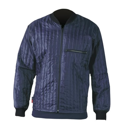 Kansas termojakke 100775 i marineblå, str XS, let quiltet med lynlås foran og brystlomme.