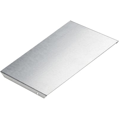 Schneider Electric låg til udvendig bøjning med Zinc+ overflade, 200x1 mm, vist på hvid baggrund.