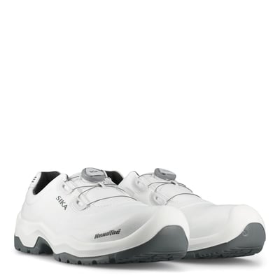Sika Footwear Primo 1.1 S2 SRC sikkerhedssko i hvid, str. 49, med BOA Fit System og Nanotoe tåværn.