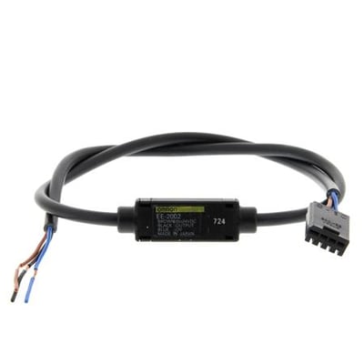 Omron NPN/PNP-konverter og kabelstik til EE-SPX_03 sensor, 0,5 m lang sort kabel med åbne ledninger.