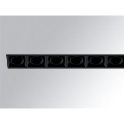 Ocult INDB. LED spot i sort med seks lyskilder, 20W, 1647lm, 4000K og 48° spredningsvinkel.