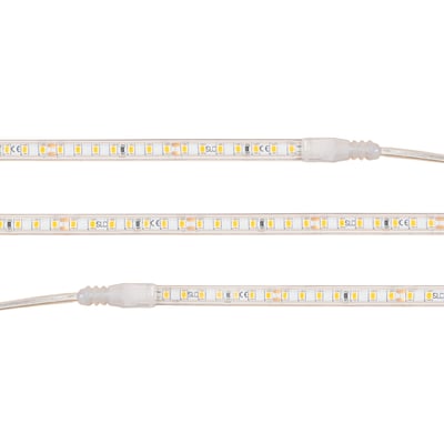 SLC LED Strip S2 Mono med 2700K varm hvidt lys, 9,6W per meter, IP67 klassificeret, 5 meter lang med 126 LED'er per meter.