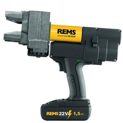 Rems Ax-Press 30 22V ACC BP akku-press tang med kraftig 22V 1,5Ah Li-Ion batteri, klar til brug.