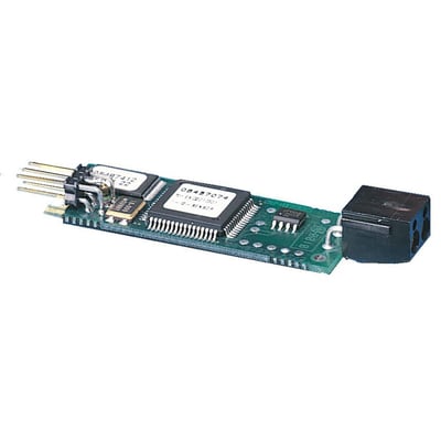 Danfoss EKA 178A Modbus-kommunikationsmodul til EKC-controllere, vist som et grønt printkort med stik og komponenter.
