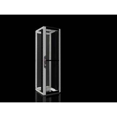 Rittal VX IT standard 600x2000x600 mm netværks-/serverskab med 42U og ventileret dør foran.
