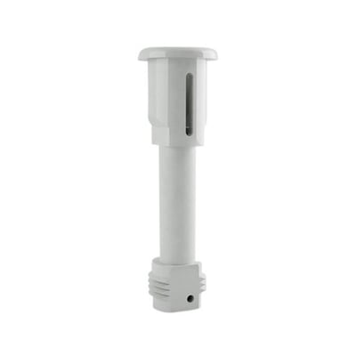 Uriarte TFT400M fingerskrue i grå plast, med en cylindrisk stang og en firkantet base med riller.