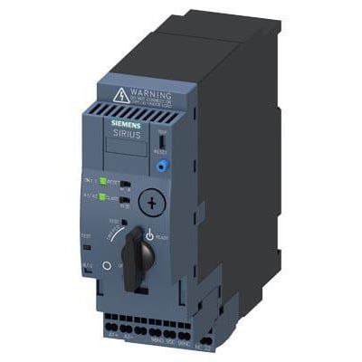 Siemens SIRIUS compact starter, direkte starter 690V, 24V AC/DC, 3-12A, IP20 med plug-in tilslutning og fjederterminal.