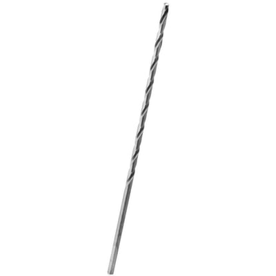 Thürmer ekstra langt spiralbor HSS, måler 4,0 x 220 mm, fremhæver den slebne overflade og cylindriske skaft.