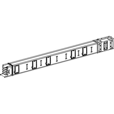 Schneider Electric skinneelement 5 meter til 1000A strømforsyning, hvid RAL 9001 med IP55 beskyttelsesgrad.