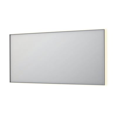 Sanibell INK SP32 LED spejl, 160x80 cm, med indirekte lys fra alle sider og en tynd mørk ramme.