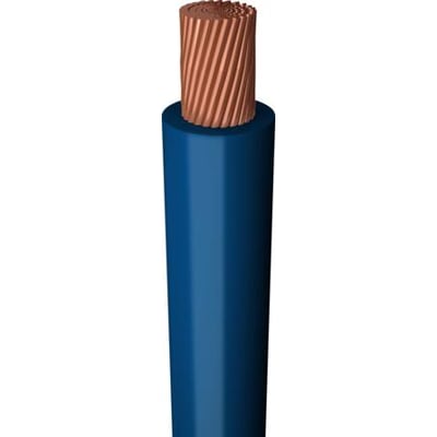 Halogenfri monteringsledning H05Z-K 1x1,0 mm² i mørkeblå med fintrådet kobberleder, 300/500 V.