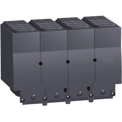 Schneider Electric klemmeafdækning, 52,5mm, 4-polet, mørkegrå plast, designet til NSX400-630 enheder.