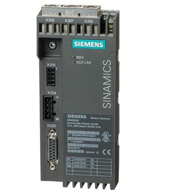 Siemens styreenhed adapter CUA32 til PM340 power moduler, med forskellige terminaler og en D-sub port.