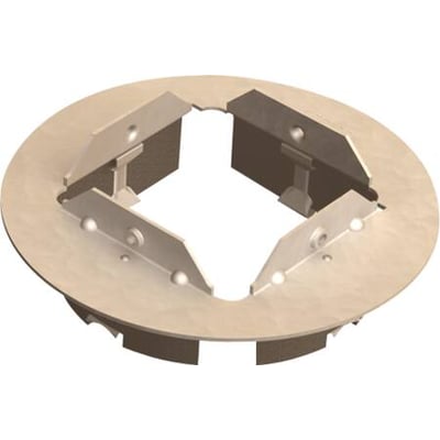 Legrand afslutningsskinne EZP 133K, en cirkulær metalstruktur med fire klap-lignende metaldele i midten.