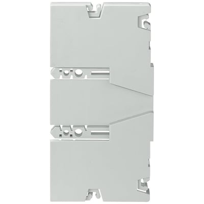 Siemens 5ST2134 endeplade til terminaldæksel set forfra med to grå pladeflader og udskæringer til montering.