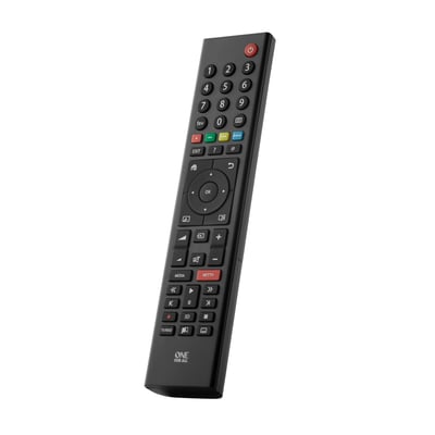 One For All URC 1915 erstatningsfjernbetjening til Grundig TV præsenteret isoleret på en hvid baggrund, uden emballage.