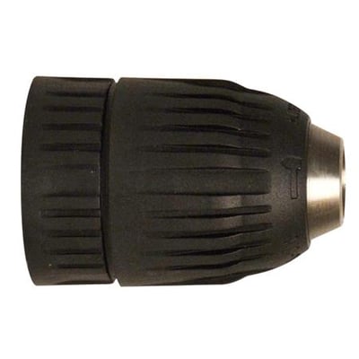 Makita selvspændende borepatron til 1,5-13 mm bor med 1/2"-20 UNF gevind i sort gummi og metal.