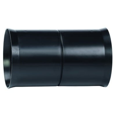 Hekaplast PE samlemuffe til 125 mm korrugeret kabelrør i sort, halogenfri PE plast med låseknaster.