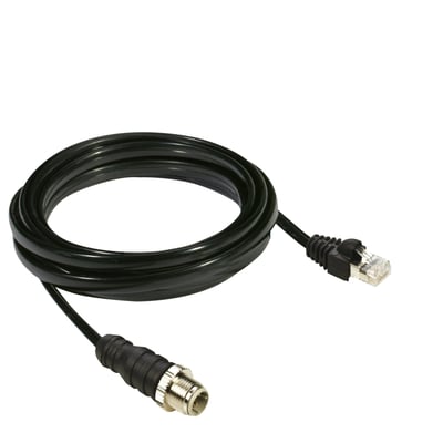 Schneider Electric Powerkabel BDH BSH VW3M5101R250, 25 meter lang, med RJ45 stik og M23 motorstik.