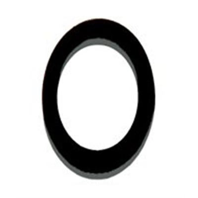 Sort gummiring til slangeforskruning med 38 mm udvendig og 31 mm indvendig diameter.