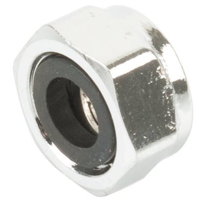 Unico forkromet omløber med 3/8'' indvendigt gevind til 10mm rør med plan pakflade.