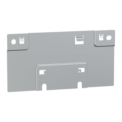 Schneider Electric monteringsplade LA9G til kontaktor LC1G630 og termorelæ LR9G630 i gråt metal.