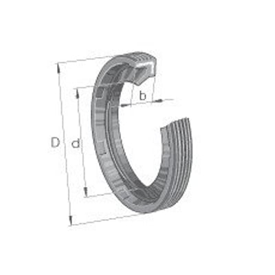 Radial roterende akseltætning fra Schaeffler, model SD30X40X4-A, med målvisning af D, d og b.