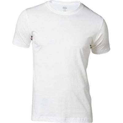 En ren hvid Mascot Calais T-shirt i størrelse XL, 100% bomuld, vist med neutral baggrund foran.