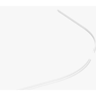 Dansani drypliste i klar PVC til halvrunde døre, viser to buede lister på en lys grå baggrund.