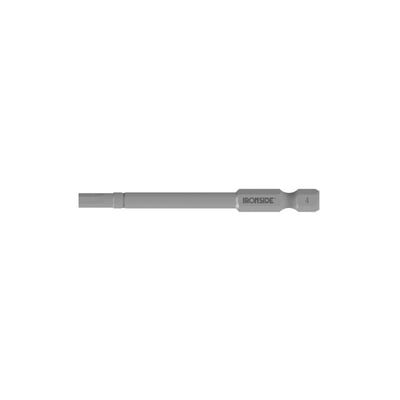 Ironside S2 Plus unbrako-bit på 75 mm med 4 mm spids og 1/4 tomme sekskanttilslutning, set fra siden.