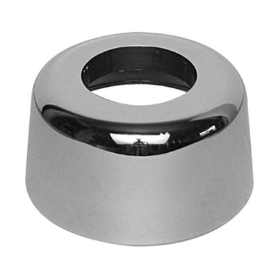 Purus Roset i forkromet plast med en diameter på 32 mm, vist på en hvid baggrund med lys fra oven.