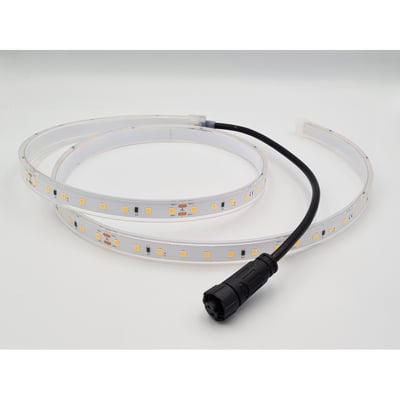 LEDlife Sauna LED strip, 1 meter, 8W, 24V, liggende på en neutral baggrund, viser de små lysdioder og silikonemateriale.