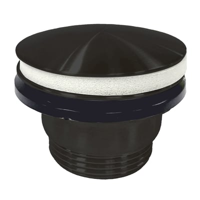 LAVABO push-open bundventil i matsort med rund top og gevindskåret bund, til afløb på ø63 mm.